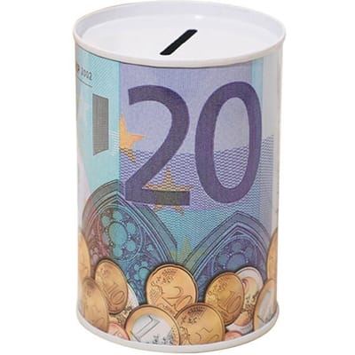 Blik Cilinder Spaarpot Euro Dollar Foto Doos Huishouden Sparen Geld Doos Huisdecoratie Geld Dozen gray