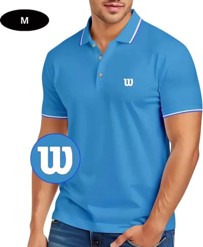 Livano Golf Shirt Heren - T-shirt - Golfkleding - Golfen - Golf Accessoires - Polo Shirt - Licht Blauw - Maat M
