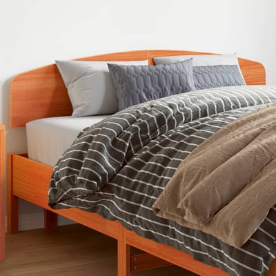 vidaXL Hoofdbord 160 cm massief grenenhout wasbruin