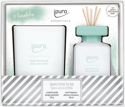 Ipuro Geurstokjes Time To Be 50 ml + Geurkaars 125 gr.