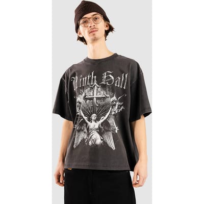 Ninth Hall Silverscreen Spirit Cropped T-Shirt zwart