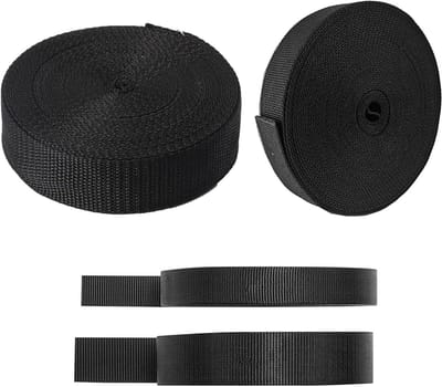 Zware Nylon Strap - 2 Rollen van 10 Meter - Diverse Breedtes voor DIY Luggage Strap, Dierhalsband en Tassen