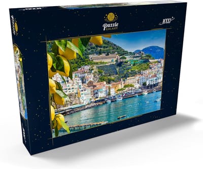 Legpuzzel Amalfikust - Landschap Puzzel - Ontspannen Vrije Tijd - Klimaatneutrale Productie - 1000 Stukjes - Blauw