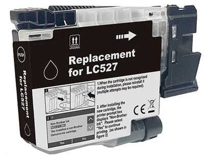 Inktcartridge Geschikt voor Brother LC-527 | Zwart Geschikt voor Brother MFC-J4350DW - J4550DW