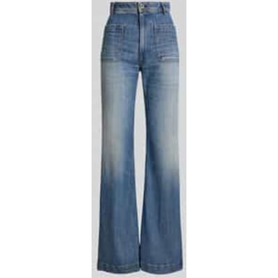 loose fit jeans van katoenmix met opgestikte zakken