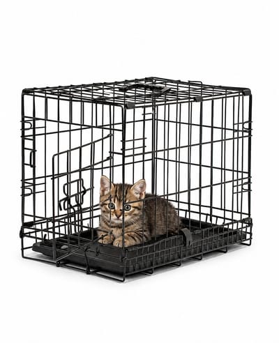 lionto Katten transportkooi, met scheidingswand & slot 45x31x36 cm