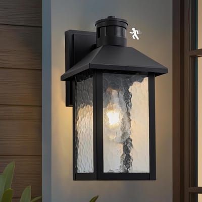 Buitenlamp met Bewegingsmelder en 3 Modi - E27 Wandlamp voor Veranda en Tuin