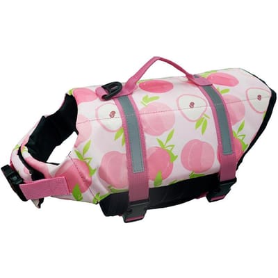 Zomer Honden Zwemvest Reflecterend Verstelbaar Grote Honden Zwemkleding Veiligheidsvest Surfen Zeilboot Verbeterd Drijfvermogen Huisdier Zwemvesten (Peach,XS) perzik