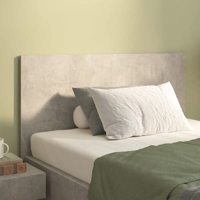 vidaXL - Hoofdbord - 120x1,5x80 - cm - bewerkt - hout - betongrijs