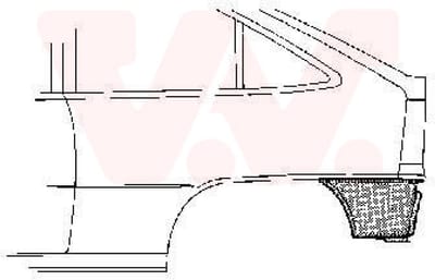 Van Wezel - ACHTER SCHERM VOOR OPEL KADETT E 1984-1993 ARC734689VWAN