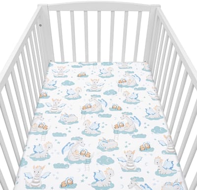 New Baby katoenen hoeslaken Dragon 120x60 cm - Ledikantlaken