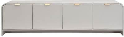 Vente-unique Tv-meubel met 4 deuren - Beige en goud - ORALINO