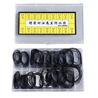 Dailygoods- O-ring Set 180 Stuks - Rubber Sealing Ringen - Waterdicht - Horloge Reparatie - Diverse Maten - 10 Stuks per Type