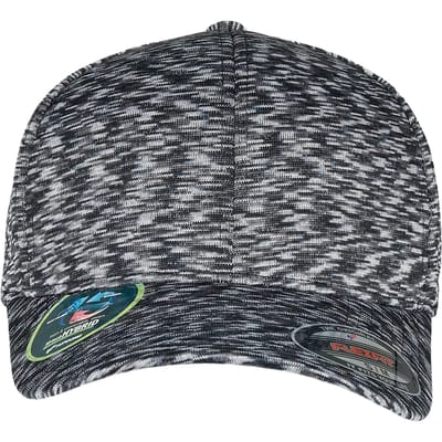 Urban Classics - Stripes Melange Flexfit pet - L/XL - Grijs