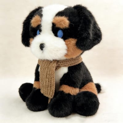 Bernese Berenhond Sjaal Knuffel Gevuld Wild Dier Levensgetrouwe Pop Huisdecoratie Speelgoed Gesimuleerde Hond Pop Kinder Verjaardag Kerstcadeau 30cm