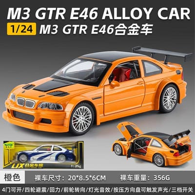 1:24 Bmw M3 Gtr E46 Legering Diecast Verzamelaar Klassieke Gt Racewagen Model Huis Trendy & Bureau Display Ornament Verjaardagscadeaus