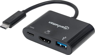Manhattan 152037 USB grafische adapter 3840 x 2160 Pixels Zwart