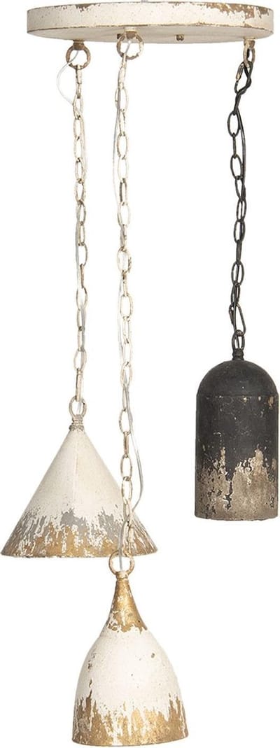 Clayre & Eef Hanglamp Ø 70x95 cm Wit IJzer