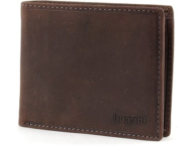 bugatti Leren Portemonnee Hunter Coin Wallet with Flap 8CC Brown Bruine