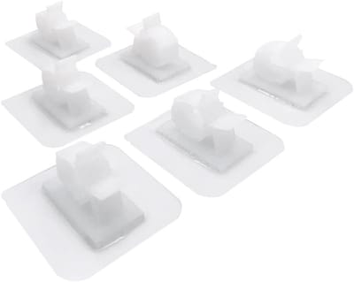 6-Pack Zelfklevende Slangenklemmen, Verstelbare Kabelklemmen voor Water- en Gaspijpen, Multifunctionele Bevestigingsclips (Wit, 17-20mm)
