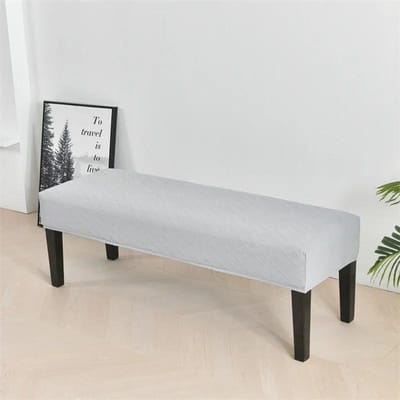 Jacquard Stretch Lange Bankhoes voor Eetkamer Spandex Anti-vuil Woondecoratie Piano Stoelhoezen Wasbare Zitbeschermer gray