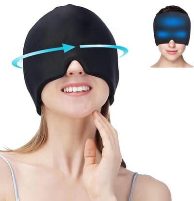 Zwart Warme Migraine Muts met Comfortabele Pasvorm