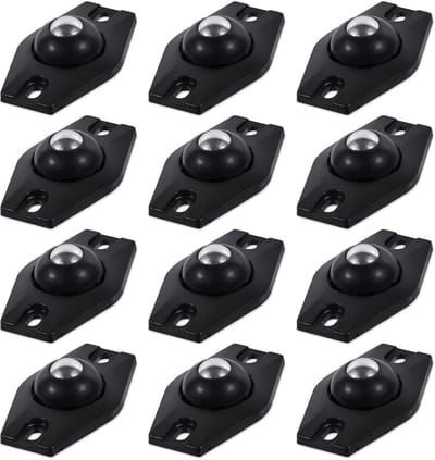 12 Stuks Mini Wielen voor Meubels, Zelfklevende Zwenkwielen voor Kleine Meubels en Accessoires