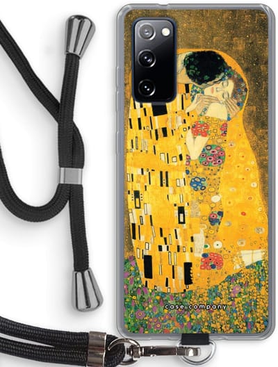 Case Company® - Hoesje met koord geschikt voor Samsung Galaxy S20 FE / S20 FE 5G hoesje met Koord - Der Kuss - Telefoonhoesje met Zwart Koord - Bescherming aan alle Kanten en Over de Schermrand