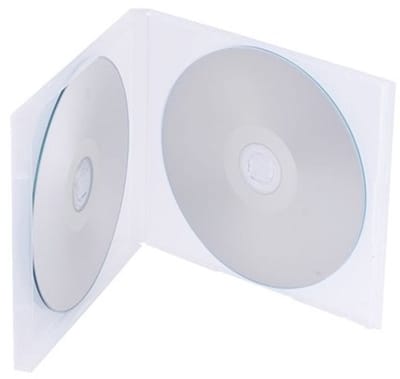 Solidchoice - Dailygoody - Dubbele Clear Flexi CD/DVD Case - Onbreekbaar - 10mm Rug - Geschikt voor 2 CDs - Perfect voor verzending - Inclusief inlay mouw