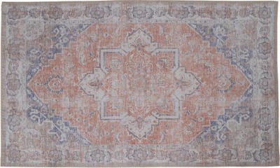 Hawai vloerkleed 200x300 cm oranje en blauw.