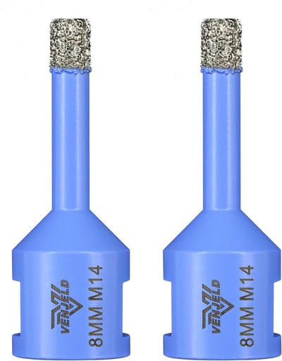 Set van 2 Diamant Boren 8 mm voor Tegels, Graniet en Porselein