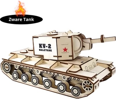 Livano Bouwpakket Hout - Kinderen - Volwassenen - Bouwpakketten Volwassenen - Boot - Houten Puzzel - 3D - Zware Tank