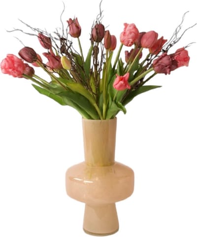 WinQ-Boeket Parkiet Tulpen in Mauve/ Fuchsiaboeket kunstbloemen-zijden bloemen-tulpen-exclusief vaas