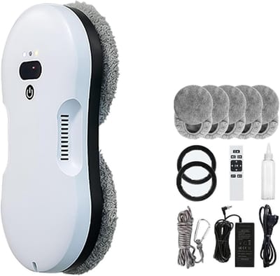 Raamreinigingsrobot - Automatische Glazenwasser - Ramen Schoonmaken - Dubbele Schijf Reiniging - 65 cm Dik - One Color