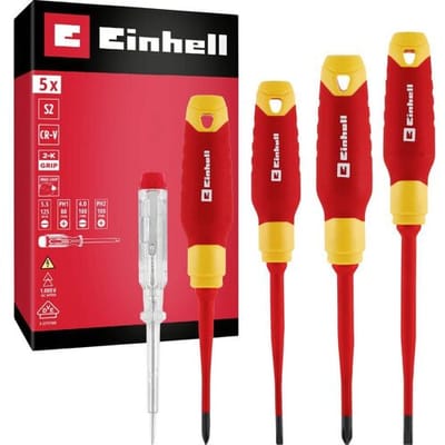 Einhell Schroevendraaierset VDE Grootte SL 4.0, SL 5.5, PH 1, PH 2