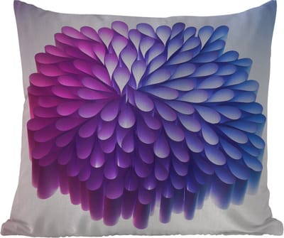 Buitenkussens - Tuin - Paarse geometrie van papier - 50x50 cm