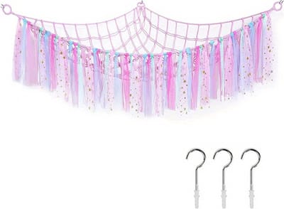 Nivard Knuffel Net - Hangmat - Speelgoed - Opbergsysteem - Hangmat Voor Knuffels - Organizer - Roze