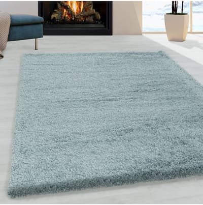 Hoogpolig vloerkleed voor de woonkamer, aangenaam zacht vloerkleed voor de slaapkamer, blauw 80x150 cm