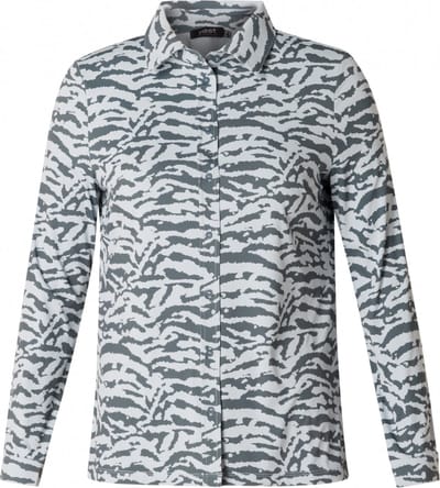 YESTA Vedita Essential Tops - Steel Blue/Multi-Col - maat X-0(44)