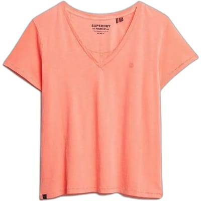 Superdry - Studios Slub T-shirt met Borduursel - Dames - T-shirts