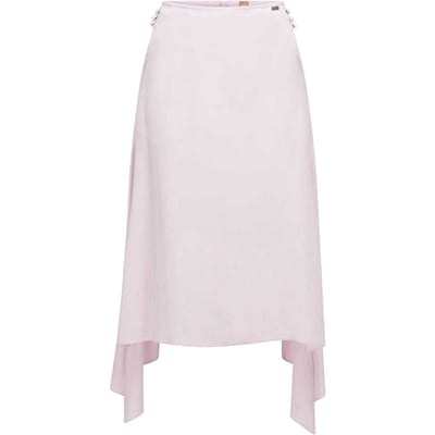 Boss Vicina midi-rok met hoge taille voor dames (Roze)