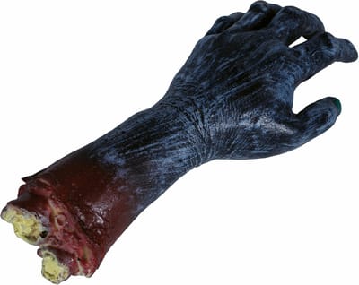 Fiestas Guirca Horror nep afgehakte zombie hand - lichaamsdelen/ledematen - 30 cm - Halloween decoraties