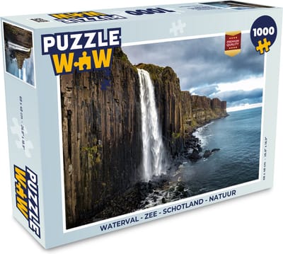 Puzzel Waterval - Zee - Schotland - Natuur - Legpuzzel - Puzzel 1000 stukjes volwassenen