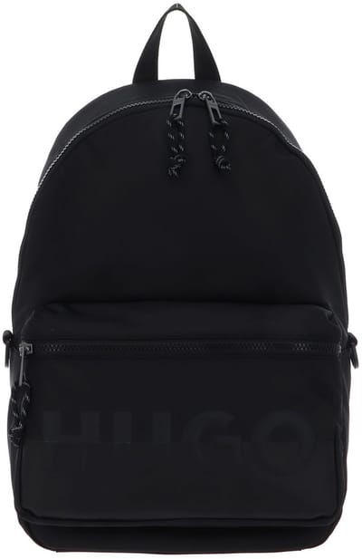 HUGO laptop rugzak rugzak met laptopvak Nosh Backpack Black zwart