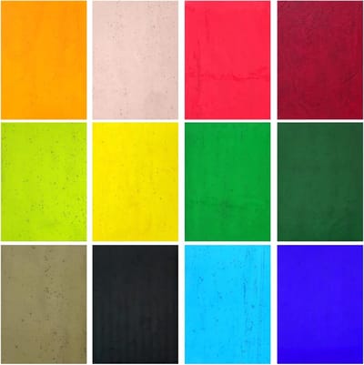 12 stuks gebrandschilderde glasplaten voor ambachtelijke projecten, 10,5 x 15,5 cm, transparant gekleurd kathedraalglas voor mozaïek en kunstcreaties
