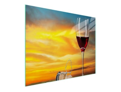 TMK ArtDeko Serie - Glazen Snijplank - 52x30cm - Wijnkleur - UV-print