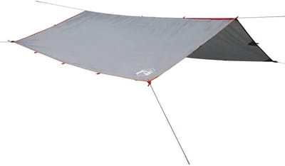 Kampeerluifel waterdicht - Camping zeil - Buitenactiviteiten beschermen - Getapete naden - 500 x 294 cm - Grijs oranje