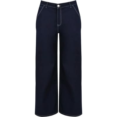 Damesjeans Mat Fashion Wide Leg High-rise