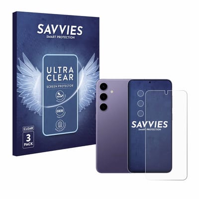 Savvies - Screenprotector voor Samsung Galaxy S24 (Voor+Camera) - Folie Beschermfolie transparant 6 Stuks