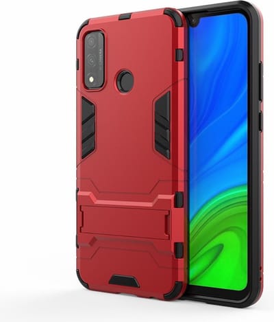 Coverup Hoesje - Geschikt voor Huawei P Smart (2020) Hoesje - Coverup Armor Kickstand Back Cover - Rood